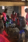 Playing a few games at the Restore Academy in Gulu, Uganda